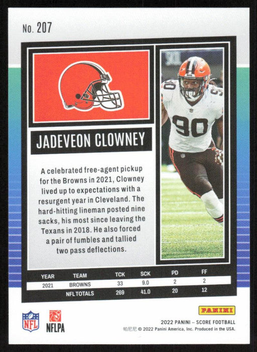 Jadeveon Clowney 2022 Panini Score Football # 207 Base Cleveland Browns - Collectible Craze America