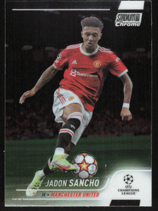 Jadon Sancho 2021 Topps Stadium Club Chrome UEFA Champions League # 58 Manchester United Base - Collectible Craze America