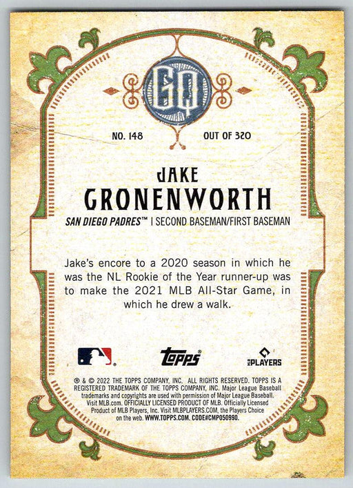 Jake Cronenworth 2022 Topps Gypsy Queen # 148 San Diego Padres - Collectible Craze America