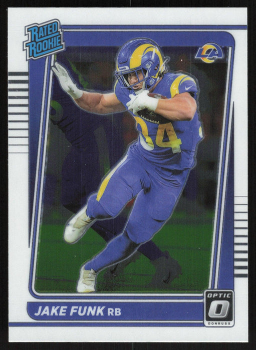 Jake Funk 2021 Donruss Optic Rated Rooke # 295 RC Los Angeles Rams Base - Collectible Craze America