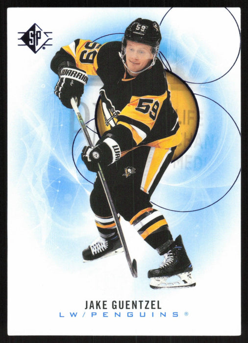 Jake Guentzel 2020 SP Hockey # 34 Pittsburgh Penguins Blue Parallel - Collectible Craze America