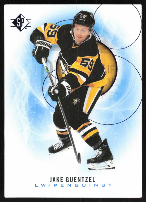 Jake Guentzel 2020 SP Hockey # 34 Pittsburgh Penguins Blue Parallel - Collectible Craze America