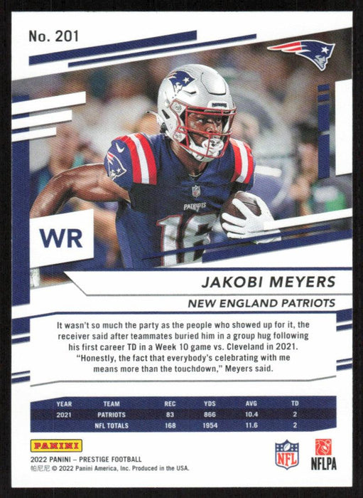 Jakobi Meyers 2022 Panini Prestige # 201 New England Patriots - Collectible Craze America