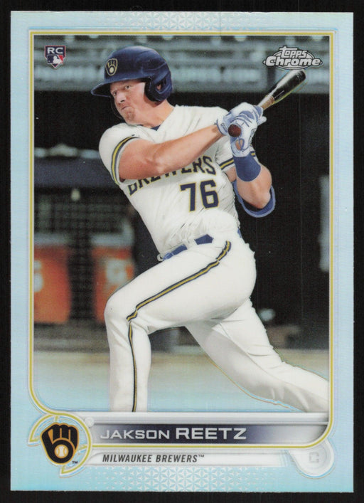 Jakson Reetz 2022 Topps Chrome # 157 RC Refractor Milwaukee Brewers - Collectible Craze America