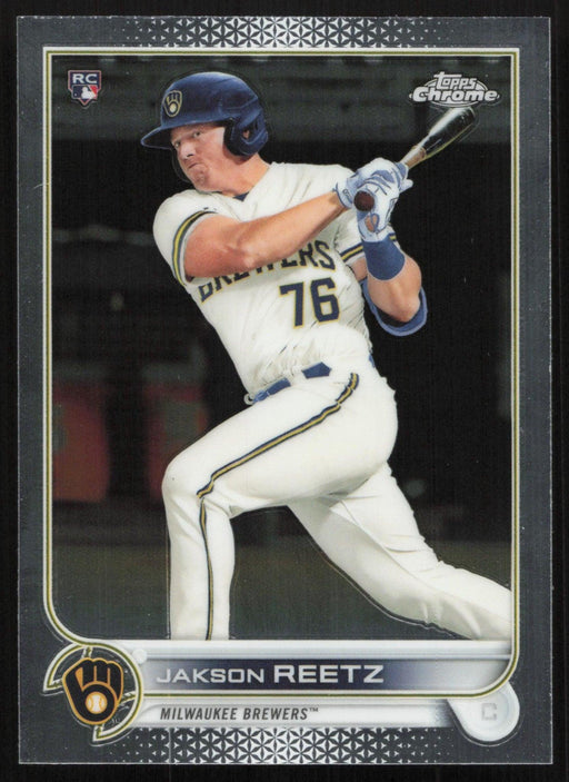 Jakson Reetz 2022 Topps Chrome Baseball # 157 RC Milwaukee Brewers Base - Collectible Craze America