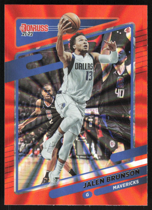 Jalen Brunson 2021 Donruss # 19 Orange Holo Laser Dallas Mavericks - Collectible Craze America
