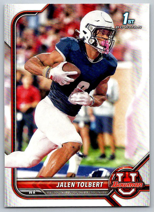 Jalen Tolbert 2021 Bowman University Football # 87 South Alabama Jaguars 1st Bowman - Collectible Craze America