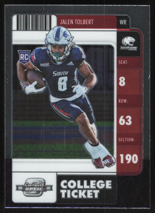 Jalen Tolbert 2022 Panini Chronicles Contenders Optic Draft Picks # 27 RC South Alabama Jaguars - Collectible Craze America