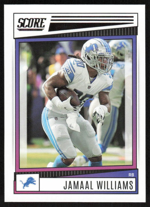 Jamaal Williams 2022 Panini Score Football # 89 Base Detroit Lions - Collectible Craze America