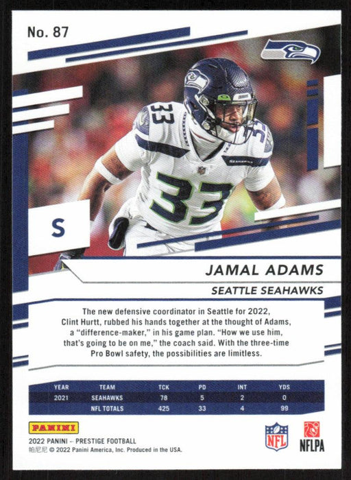 Jamal Adams 2022 Panini Prestige # 87 Seattle Seahawks - Collectible Craze America