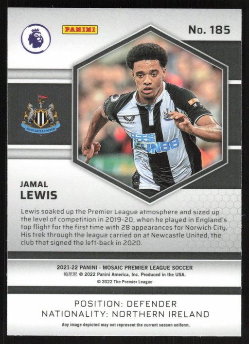 Jamal Lewis 2021 Panini Mosaic Premier League # 185 Newcastle United Base - Collectible Craze America