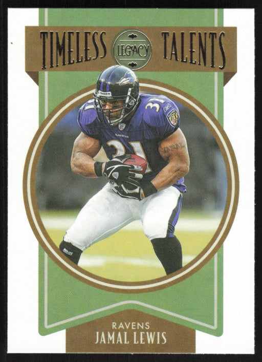 Jamal Lewis 2022 Panini Legacy Timeless Talents # TT-19 Baltimore Ravens - Collectible Craze America