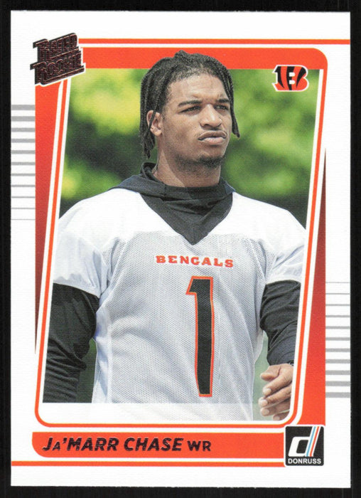 JaMarr Chase 2021 Donruss Rated Rookie # 262 RC Portrait Cincinnati Bengals - Collectible Craze America