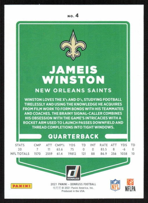 Jameis Winston 2021 Donruss Football # 4 New Orleans Saints Base - Collectible Craze America