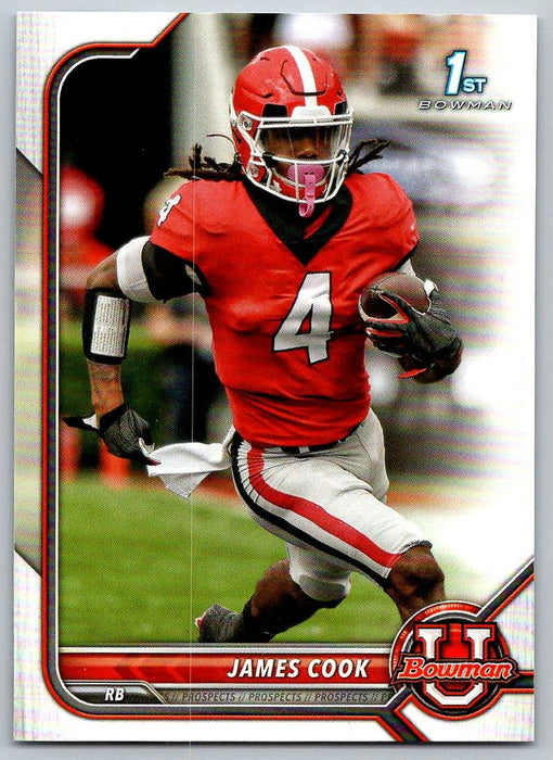 James Cook 2021 Bowman University Football # 19 Georgia Bulldogs 1st Bowman - Collectible Craze America