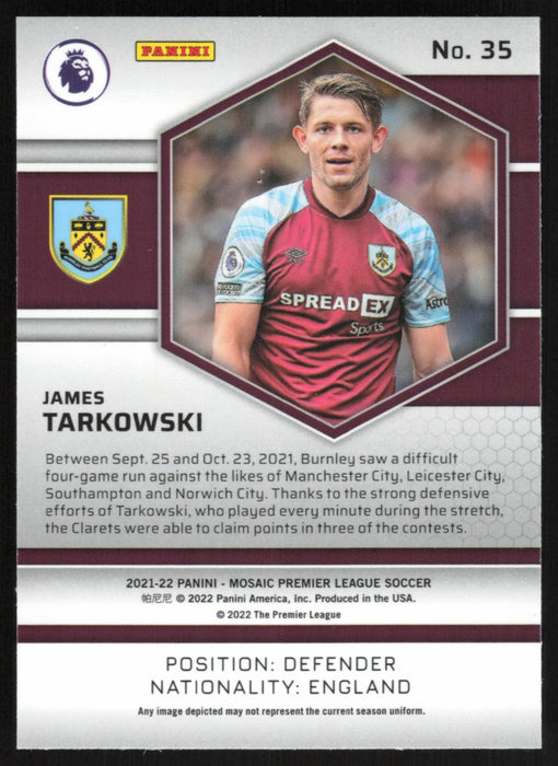 James Tarkowski 2021 Panini Mosaic Premier League # 35 Burnley Base - Collectible Craze America