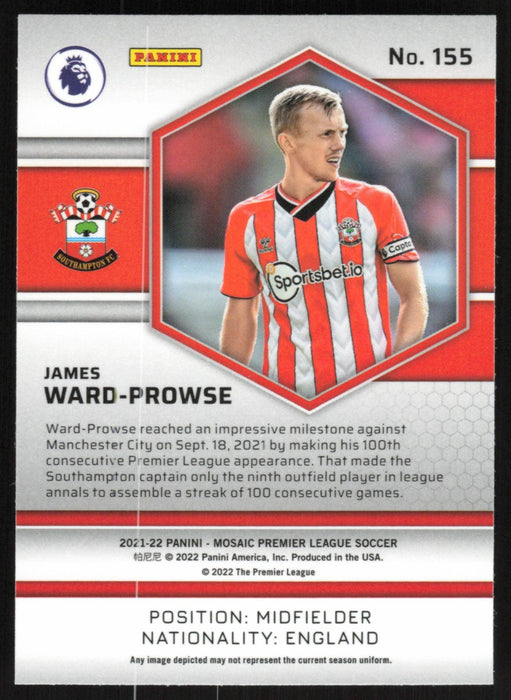 James Ward-Prowse 2021 Panini Mosaic Premier League # 155 Southampton Base - Collectible Craze America