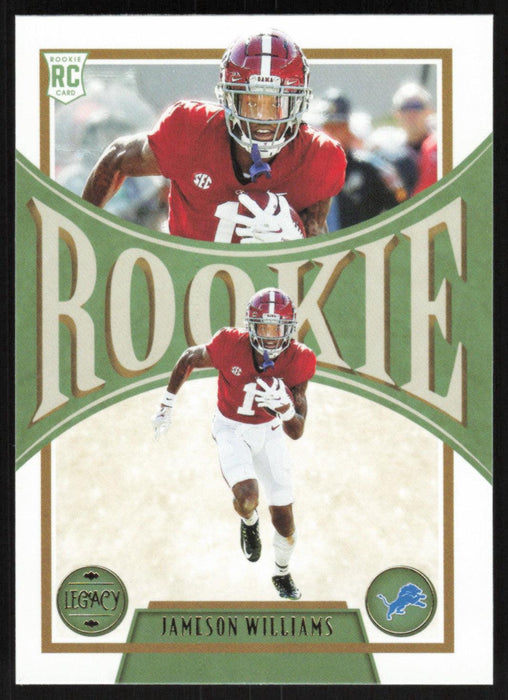 Jameson Williams 2022 Panini Legacy Rookie # 150 RC Detroit Lions Base - Collectible Craze America