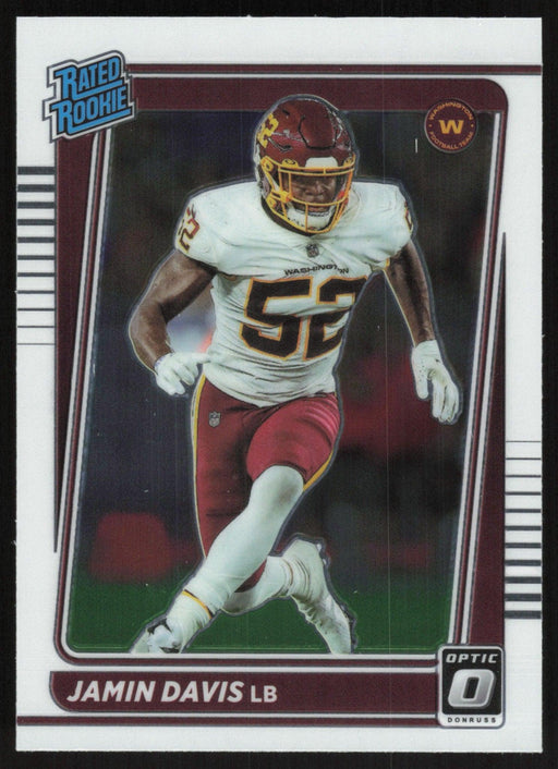 Jamin Davis 2021 Donruss Optic Rated Rooke # 247 RC Washington Football Team Base - Collectible Craze America