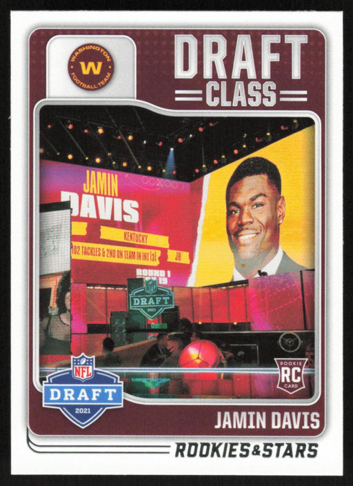 Jamin Davis 2021 Panini Rookie & Stars # DC-20 RC Draft Class Washington Football Team - Collectible Craze America