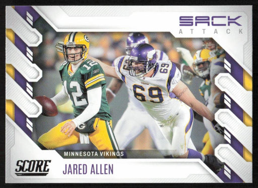 Jared Allen 2022 Panini Score Football # SA-JA Sack Attack Minnesota Vikings - Collectible Craze America