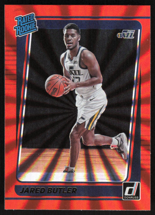 Jared Butler 2021 Donruss Rated Rookie # 249 RC Orange Holo Laser Utah Jazz - Collectible Craze America