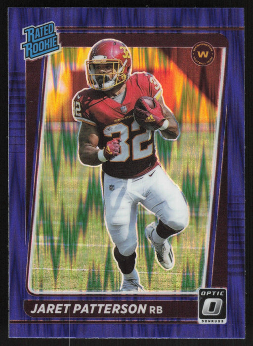 Jaret Patterson 2021 Donruss Optic Rated Rookie # 297 RC Purple Shock Washington Football Team - Collectible Craze America