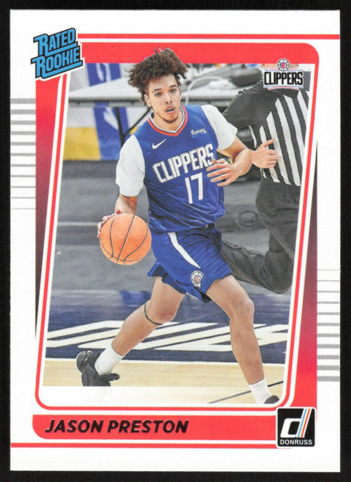 Jason Preston 2021 Donruss Rated Rookie # 210 RC Los Angeles Clippers - Collectible Craze America
