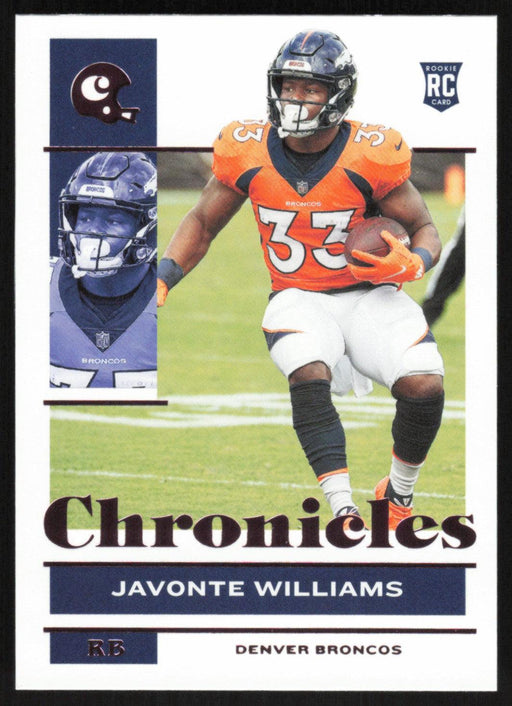 Javonte Williams 2021 Panini Chronicles # 31 RC Pink Denver Broncos - Collectible Craze America