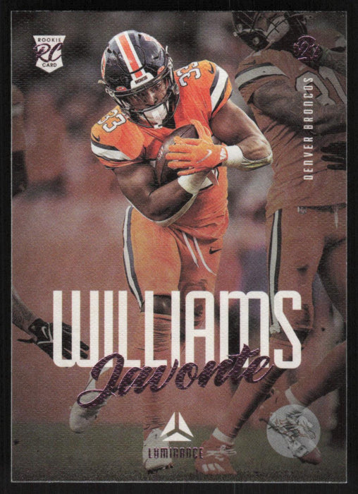 Javonte Williams 2021 Panini Chronicles Luminance # 219 RC Pink Denver Broncos - Collectible Craze America