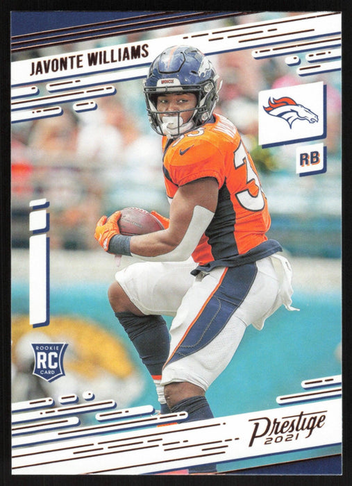 Javonte Williams 2021 Panini Chronicles Prestige # 226 RC Denver Broncos - Collectible Craze America