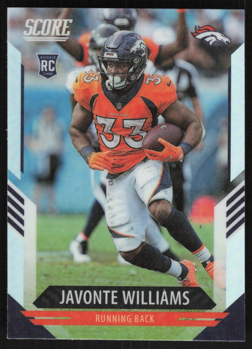 Javonte Williams 2021 Panini Chronicles Score # 419 RC Silver Prizm Denver Broncos - Collectible Craze America