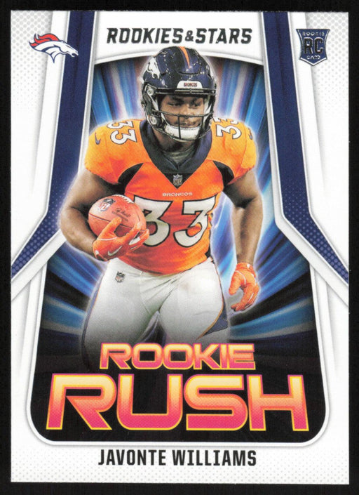 Javonte Williams 2021 Panini Rookie & Stars # RR-14 RC Rookie Rush Denver Broncos - Collectible Craze America