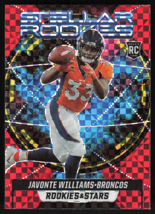 Javonte Williams 2021 Panini Rookies & Stars # SR-9 RC Stellar Rookies Red Plaid Denver Broncos - Collectible Craze America