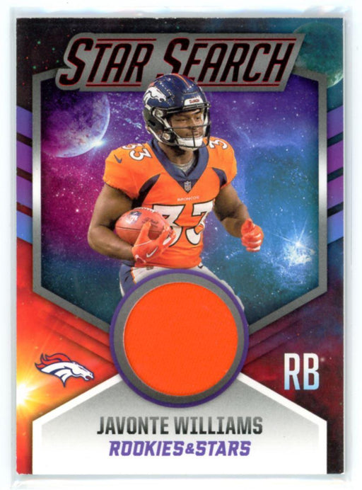 Javonte Williams 2021 Panini Rookies & Stars Star Search # SS-JAW Patch Denver Broncos - Collectible Craze America