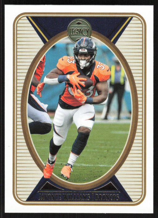 Javonte Williams 2022 Panini Legacy Football Base # 30 Denver Broncos - Collectible Craze America