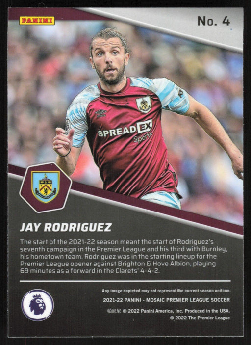 Jay Rodriguez 2021 Panini Mosaic Premier League # 4 Breakaway Burnley - Collectible Craze America