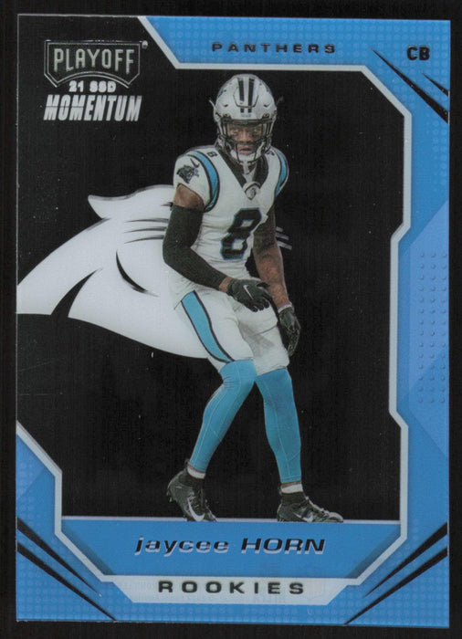 Jaycee Horn 2021 Panini Chronicles Playoff Momentum # PMR-33 RC Carolina Panthers - Collectible Craze America