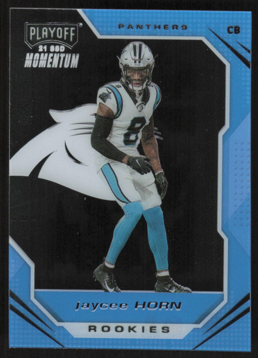 Jaycee Horn 2021 Panini Chronicles Playoff Momentum # PMR-33 RC Carolina Panthers - Collectible Craze America