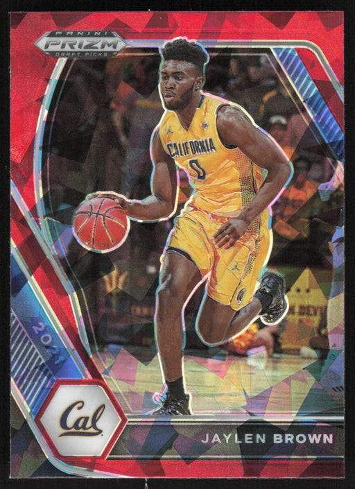 Jaylen Brown 2021 Panini Prizm Draft Picks # 79 Red Ice Prizm Cal