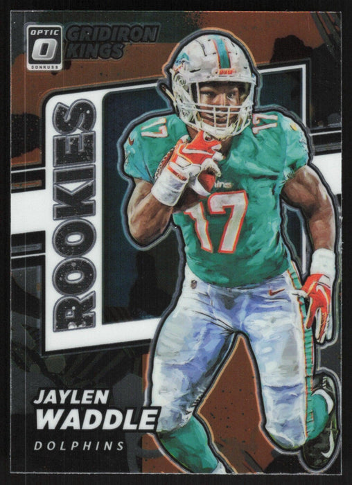 Jaylen Waddle 2021 Donruss Optic Rookie Gridiron Kings # RGK-8 RC Miami Dolphins - Collectible Craze America