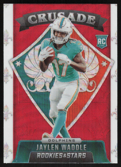 Jaylen Waddle 2021 Panini Rookies & Stars # CR-27 RC Crusade Red Wave Miami Dolphins - Collectible Craze America