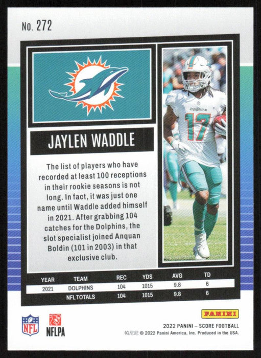 Jaylen Waddle 2022 Panini Score Football # 272 Base Miami Dolphins - Collectible Craze America