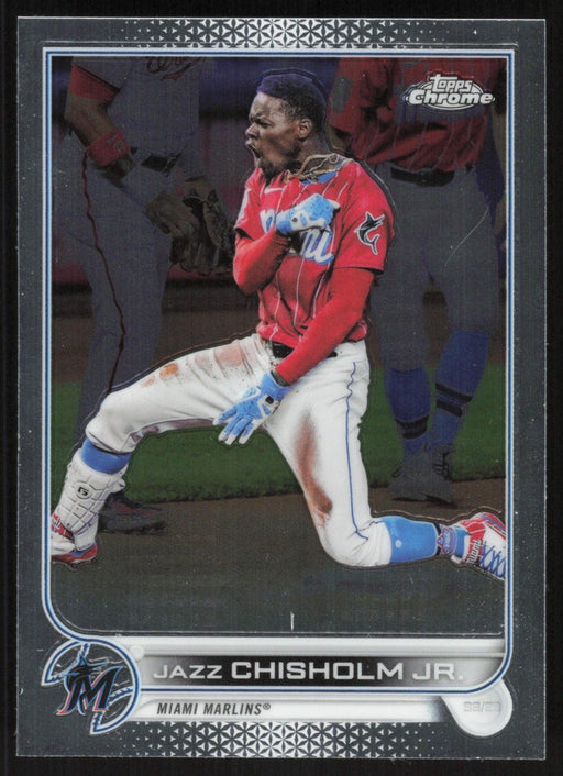 Jazz Chisholm Jr. 2022 Topps Chrome Baseball # 91 Miami Marlins Base - Collectible Craze America