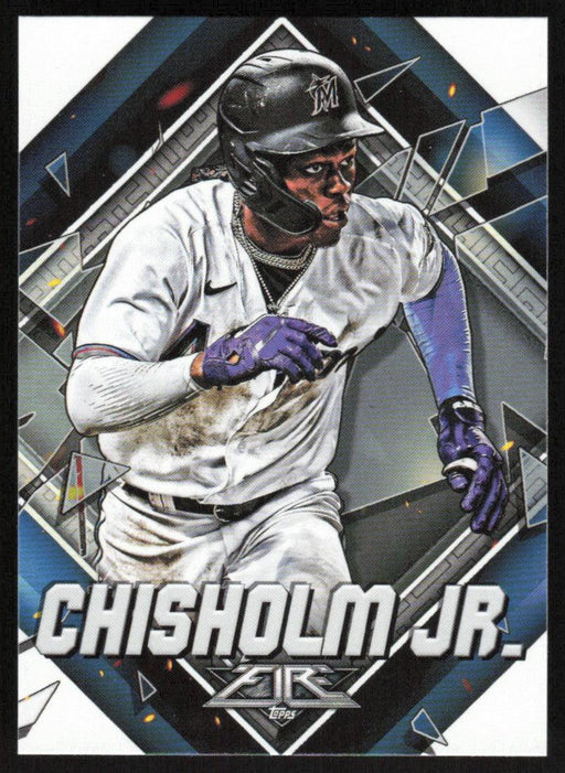 Jazz Chisholm Jr. 2022 Topps Fire Baseball # 52 Miami Marlins Base - Collectible Craze America