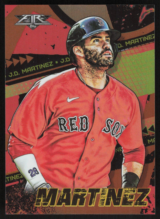 JD Martinez 2022 Topps Fire # 19 Orange 46/299 Boston Red Sox - Collectible Craze America