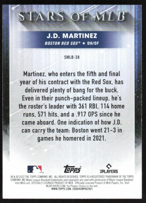 JD Martinez 2022 Topps Series 2 # SMLB-38 Stars of MLB Boston Red Sox - Collectible Craze America