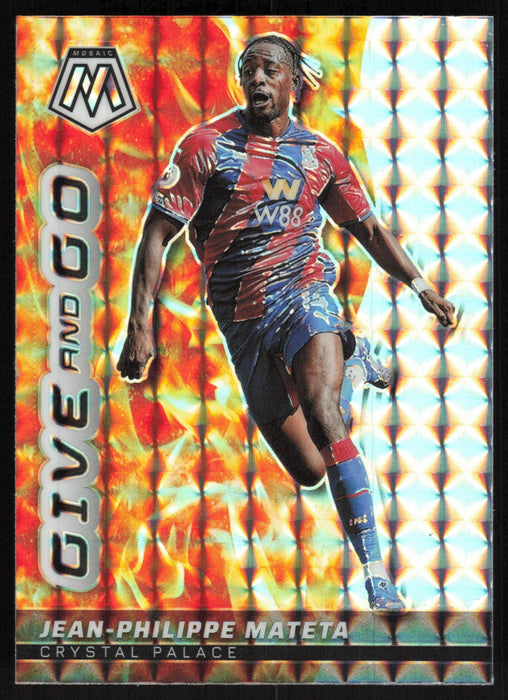 Jean-Philippe Mateta 2021 Panini Mosaic Premier League # 14 Give and Go Mosaic Crystal Palace - Collectible Craze America