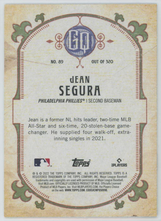 Jean Segura 2022 Topps Gypsy Queen # 89 Philadelphia Phillies - Collectible Craze America