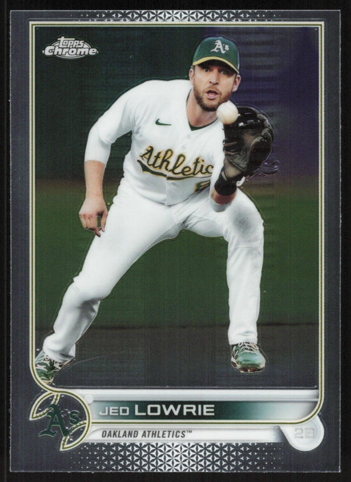 Jed Lowrie 2022 Topps Chrome Baseball # 140 Oakland Athletics Base - Collectible Craze America